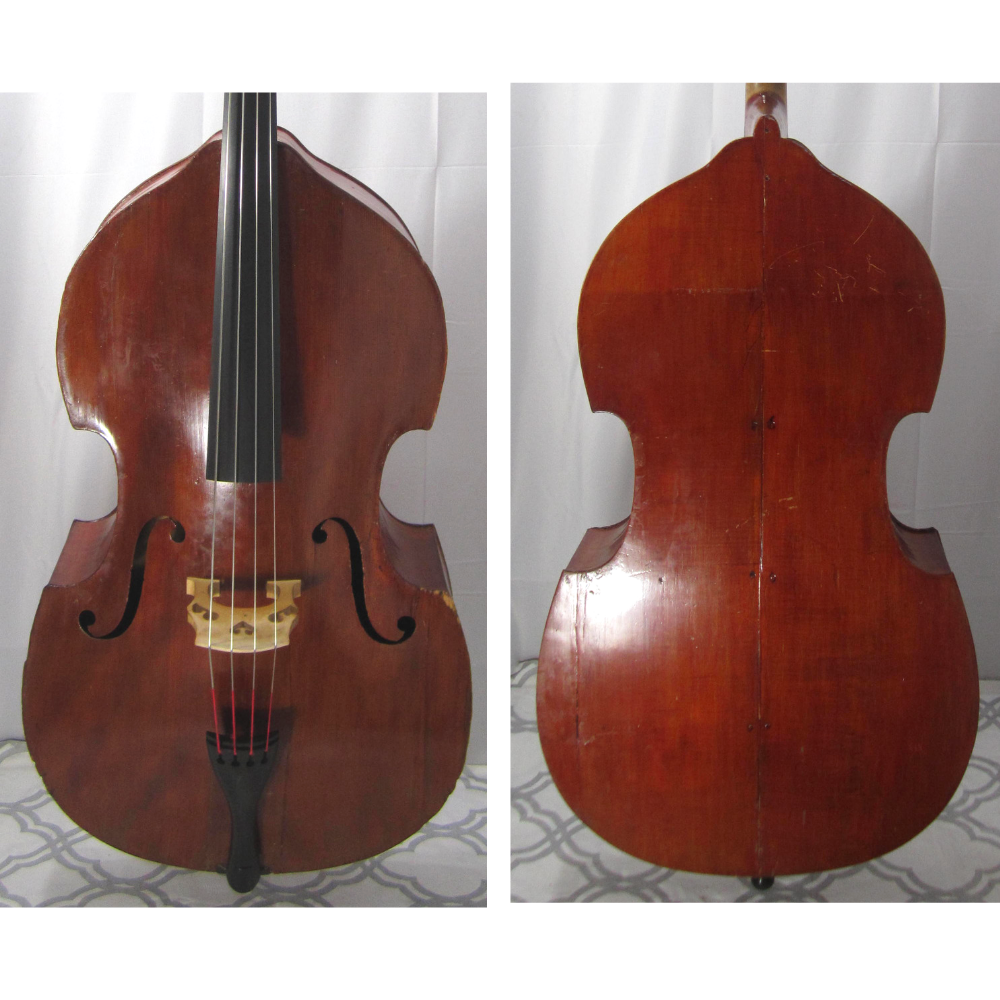 1800s Czech Flat Back Double Bass