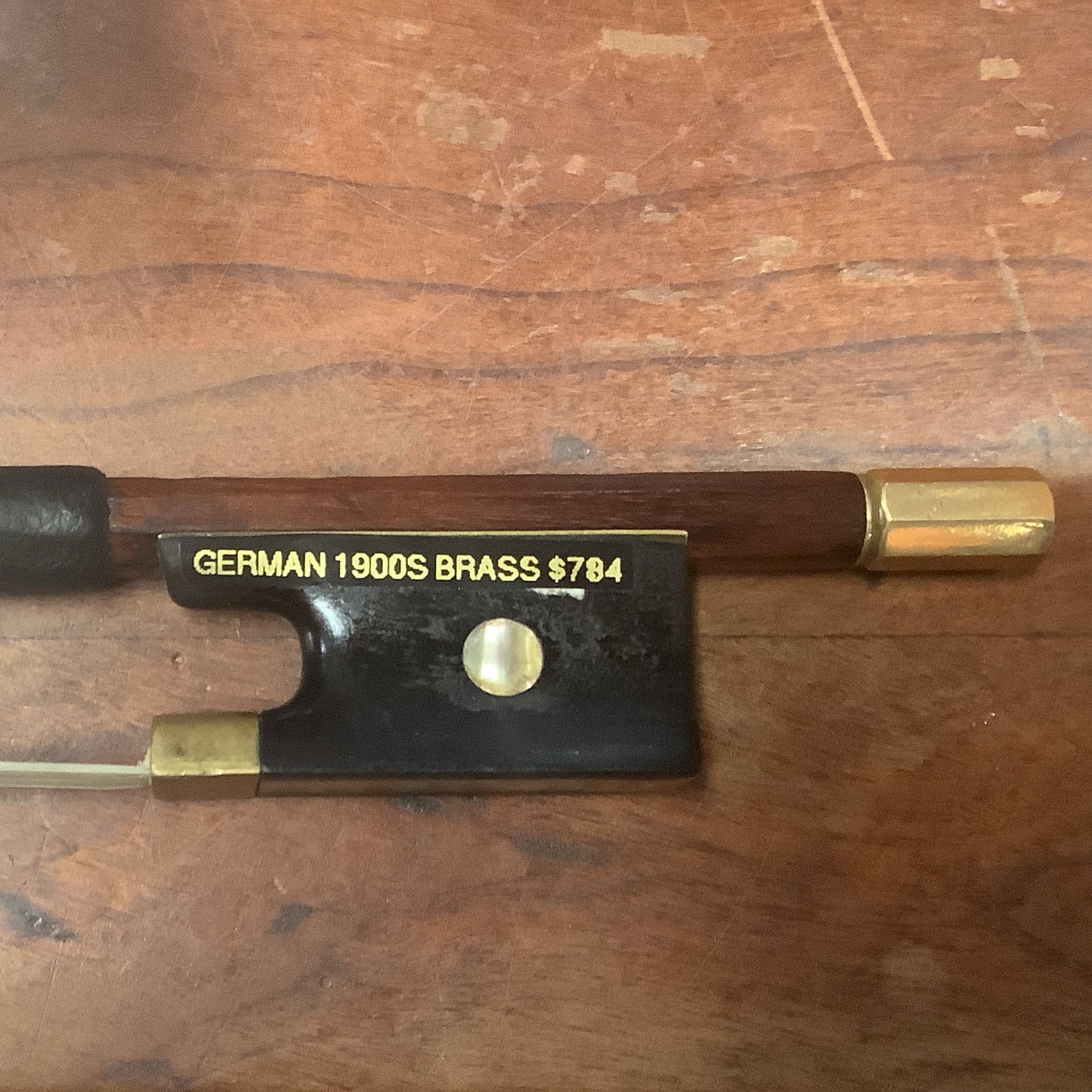 German 1900s Brass Violin Bow